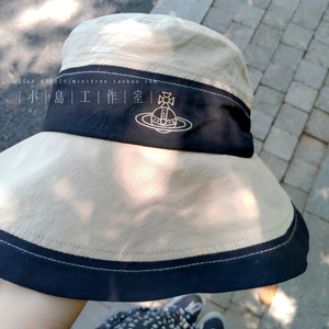 ISLE.西太后刺绣星球标UV CUT可折叠防晒遮阳 渔夫帽