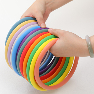 彩色游戏环套圈幼儿园儿童感统训练器材跳圈圈玩具幼儿体能运动圈