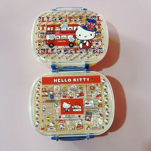 日本三丽鸥sanrio凯蒂猫咪kitty密封便当饭盒水果零食便携PP微波