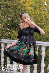 现货  草莓巫女Lolita洋装原创设计奇波尔短袖洛丽塔OP连衣裙