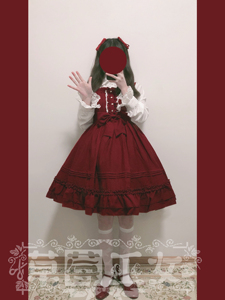 夏季 草莓巫女原创可爱lolita设计冰淇淋洛丽塔jsk公主吊带连衣裙