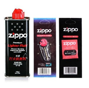 20年老店 小猪Zippo正品 原装大油/小油 火石+棉芯 半年口粮套餐