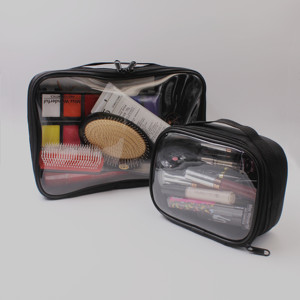 大号化妆品发型工具收纳包化妆包大容量PVC防水手机双层料化妆师
