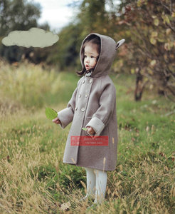 童装宝宝缝纫衣服图纸服装裁剪样版儿童带帽双面羊绒大衣纸样X760
