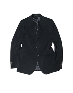 Corneliani 克莱利尼亚 黑色复古大衣领戗驳领单排双扣西装 IT50