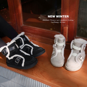 leobaby儿童雪地靴2022冬季新款女童加厚加绒鞋子宝宝保暖短筒靴