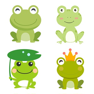 青蛙墙贴呆萌可爱卡通动物图案青蛙贴纸家居厨房儿童房幼儿园贴画