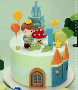 向阳坊蛋糕生日蛋糕福州配送现做儿童卡通牛奶奶油蛋糕王子的城堡