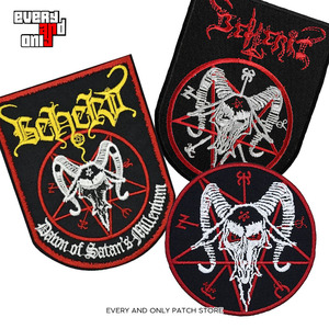 Beherit芬兰黑金属乐队羊头周边刺绣马甲背标布标布贴可定制PATCH