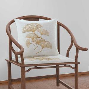 现代中式轻奢风棉麻坐垫靠背高档咖啡厅茶餐椅垫罗汉床飘窗台垫子