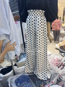 BLACK BABI韩国代购东大门2024夏季新款女装时尚气质波点休闲裤女