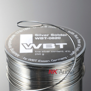 原装德国行货 WBT-0820 0.8mm 含银4% 发烧音响焊锡丝焊锡线