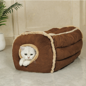 猫窝冬季保暖小型犬狗窝深度睡眠英美短渐层猫睡袋屋半封闭厚实窝