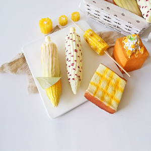 仿真玉米棒玉米切块片 lmdec假蔬菜仿真水果蔬果装饰模型摆放道具
