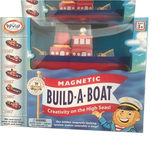 光华玩具百变海陆空百变小轮船儿童拼装轮船模型益智磁性早教玩具