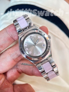 斯沃琪Swatch芭比粉2006 中古irony日志女石英表25mm小刘的Swatch