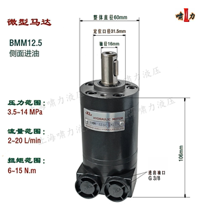 上海啸力 小型高速液压马达BMM8/OMM8 12.5 20 32 40 50 摆线马达