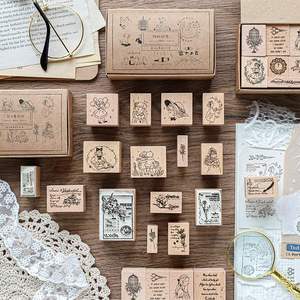 暮光之城木质印章套装童话故事系列创意可爱图案手帐多功能印画