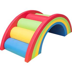 2022早教儿童软体爬滑组合 幼儿园玩具钻洞彩虹桥B型感统训练器材