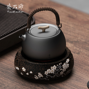 茶大师の有田烧电陶茶炉围炉煮茶器日本南部老铸铁壶玻璃壶工银壶