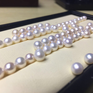 DIY珍珠 3-7mm 小到中号半孔 正圆无瑕强光镜面淡水珍珠裸珠颗粒
