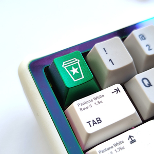 【ZD】客制化机械键盘 星巴克咖啡 大脚板棒冰 铝合金个性键帽