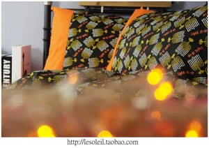 外贸原单纯棉家纺床品韩国全棉被套床单床上用品四件套夜明蜡烛台