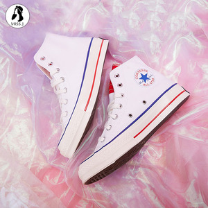 Converse匡威 Chuck Taylor 70s HI 白蓝男女高帮帆布鞋166826C