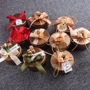 森系喜糖盒子欧式金色铁盒结婚成品婚礼糖果包装空盒创意伴手礼