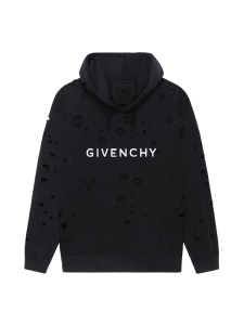 【DeLuxe】Givenchy纪梵希 23FW 男士破洞效果连帽卫衣BMJ0KF3