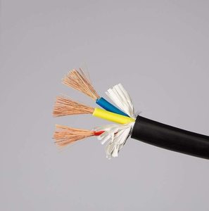 电钱铜线家用国标三心黑皮电缆线2芯户外工地耐折软水线电线