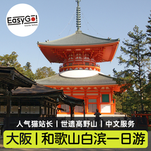 Easygo日本旅游关西大阪和歌山高野山一日游网红猫站长白滨温泉