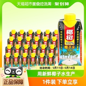 椰树椰子水330ml*24盒/箱椰树椰汁植物蛋白海南特产椰子汁