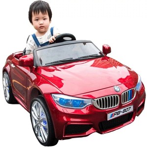 儿童红色宝马汽车儿童宝马汽车，大人可遥控，孩子自己也可以开。