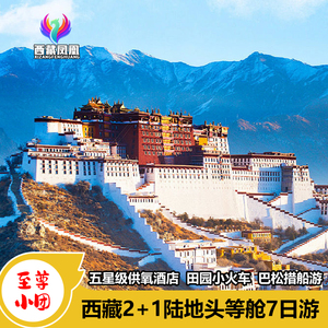 西藏旅游拉萨16人坐头等舱林芝桃花节7天6晚跟团游羊湖航拍纳木错