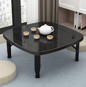正方形餐叠桌坐地式家用小圆户型10.16矮腿款吃饭桌子可炕桌形简