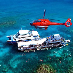可趣澳洲旅游澳大利亚凯恩斯大堡礁一日游太阳恋人号摩尔礁直升机
