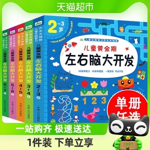 全脑思维游戏2-3-4-5岁幼儿园数学启蒙书籍小中大班思维训练早教