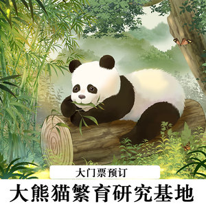 [成都大熊猫繁育研究基地-大门票+电子导览]四川成都大熊猫繁育研究基地刷身份证入园