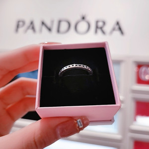 Pandora潘多拉925纯银197133高级感时尚女款爱心情侣戒指生日礼物
