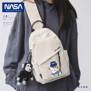 NASA联名潮流胸包女运动腰包单肩斜挎包男休闲背包大容量新款包包