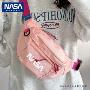 NASA联名潮牌胸包女运动腰包单肩斜挎包男休闲背包新款包包手机包
