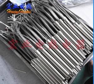 专业生产带金属编织线的单头电加热管 干烧电热管发热管 质量保证