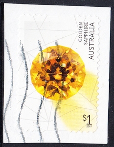 澳大利亚信销邮票剪片 2017年 稀有的美丽 宝石 4-1（不干胶）