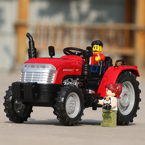 1:32合金带斗拖拉机男孩仿真汽车模型儿童玩具车回力车农夫车摆件