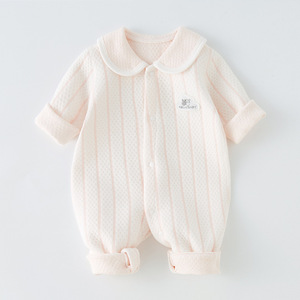 春天婴儿衣服空气棉连体衣新生婴儿A类纯棉4小月龄四个月宝宝衣服