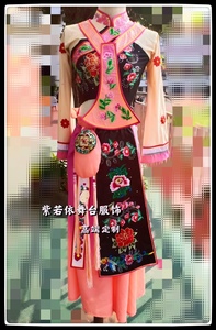 桃李杯女子独舞一缕秋演出服羌族舞蹈服装艺考舞台表演服定做