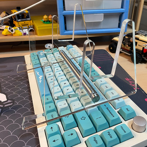 键盘支架收纳亚克力透明白荧光绿Switch掌机收藏柜置物架机械格子