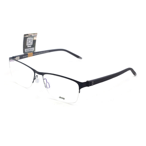 新款JEEP吉普眼镜框 男款纯钛榉木镜腿半框近视眼镜架T8184