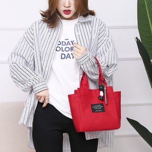 手提小包包女2022新款韩版质感日系便当包妈妈时尚手拎包帆布袋子
